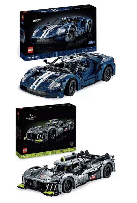 LEGO Technic 2022 Ford GT Car Set for Adults 42154 / PEUGEOT 9X8 24H Le Mans Hybrid Hypercar £99.99